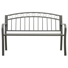 Ławka ogrodowa, szara, 120 cm, stalowa Lumarko! Lumarko!