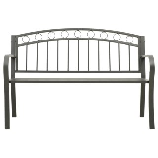 Ławka ogrodowa, szara, 120 cm, stalowa Lumarko! Lumarko!