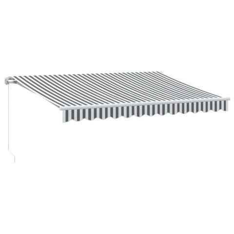 Ręcznie zwijana markiza z LED, antracytowo-biała, 350x250 cm Lumarko! Lumarko!