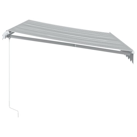 Ręcznie zwijana markiza z LED, antracytowo-biała, 350x250 cm Lumarko! Lumarko!