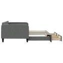 Sofa rozsuwana z szufladami, ciemnoszara, 90x190 cm, tkanina Lumarko! Lumarko!