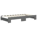 Sofa rozsuwana z szufladami, ciemnoszara, 90x190 cm, tkanina Lumarko! Lumarko!