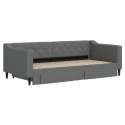 Sofa rozsuwana z szufladami, ciemnoszara, 90x190 cm, tkanina Lumarko! Lumarko!
