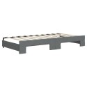 Sofa rozsuwana z szufladami, ciemnoszara, 90x190 cm, tkanina Lumarko! Lumarko!
