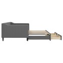 Sofa rozsuwana z szufladami, ciemnoszara, 90x190 cm, tkanina Lumarko! Lumarko!