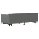 Sofa rozsuwana z szufladami, ciemnoszara, 90x190 cm, tkanina Lumarko! Lumarko!