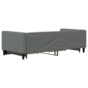 Sofa rozsuwana z szufladami, ciemnoszara, 90x200 cm, tkanina Lumarko! Lumarko!