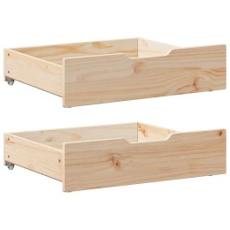 Szuflady pod łóżko, z kółkami, 2 szt., 65x55x16 cm, sosna Lumarko! Lumarko!