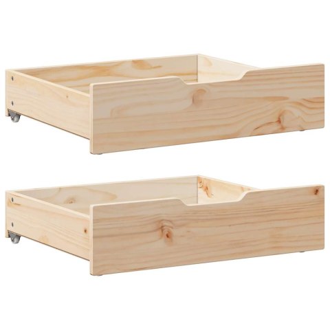 Szuflady pod łóżko, z kółkami, 2 szt., 65x55x16 cm, sosna Lumarko! Lumarko!