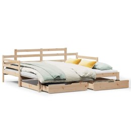 Sofa rozsuwana z szufladami, bez materaca, 80x200 cm Lumarko! Lumarko!