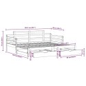 Sofa rozsuwana z szufladami, bez materaca, 80x200 cm Lumarko! Lumarko!