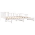 Sofa rozsuwana z szufladami, bez materaca, białe, 90x190 cm Lumarko! Lumarko!