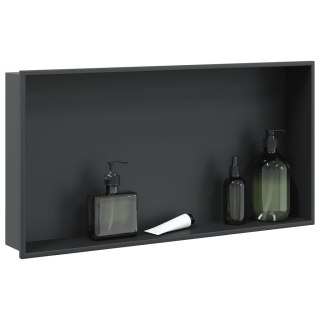 Wnęka prysznicowa, czarna matowa, 62x32x9 cm, stal nierdzewna Lumarko! Lumarko!