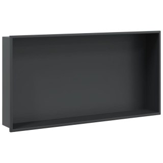 Wnęka prysznicowa, czarna matowa, 62x32x9 cm, stal nierdzewna Lumarko! Lumarko!