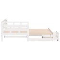 Sofa rozsuwana z szufladami, bez materaca, białe, 80x200 cm Lumarko! Lumarko!