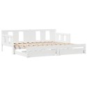 Sofa rozsuwana z szufladami, bez materaca, białe, 90x190 cm Lumarko! Lumarko!