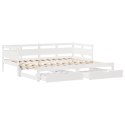 Sofa rozsuwana z szufladami, bez materaca, białe, 90x200 cm Lumarko! Lumarko!