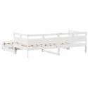 Sofa rozsuwana z szufladami, bez materaca, białe, 90x200 cm Lumarko! Lumarko!