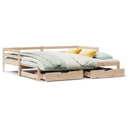 Sofa rozsuwana z szufladami, bez materaca, 80x200 cm Lumarko! Lumarko!