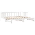 Sofa rozsuwana z szufladami, bez materaca, białe, 90x200 cm Lumarko! Lumarko!