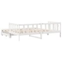 Sofa rozsuwana z szufladami, bez materaca, białe, 90x200 cm Lumarko! Lumarko!