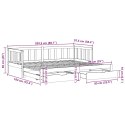 Sofa rozsuwana z szufladami, bez materaca, białe, 90x200 cm Lumarko! Lumarko!