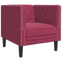 3-cz. wypoczynek Chesterfield z wałkami, bordowy, aksamit Lumarko! Lumarko!