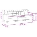 3-osobowa sofa z poduszkami, winna czerwień, 210 cm, aksamit Lumarko! Lumarko!