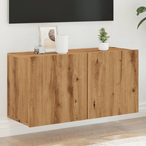 Ścienna szafka TV, dąb artisian, 80x30x41 cm Lumarko! Lumarko!