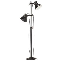 Lampa podłogowa z 2 kloszami, czarna, E27, żeliwo Lumarko! Lumarko!