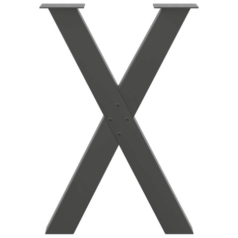 Nogi do stołu jadalnego, 2 szt., antracyt, 60x(72-73) cm, stal Lumarko! Lumarko!