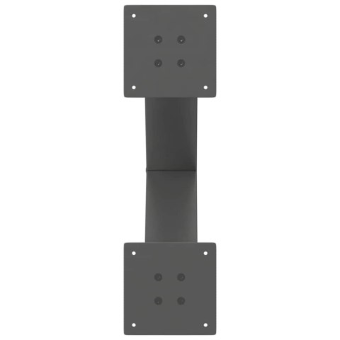 Nogi do stołu jadalnego, 2 szt., antracyt, 60x(72-73) cm, stal Lumarko! Lumarko!