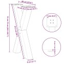 Nogi do stołu jadalnego, 2 szt., antracyt, 60x(72-73) cm, stal Lumarko! Lumarko!