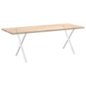 Nogi do stołu jadalnego, 2 szt., białe, 70x(72-73) cm, stal Lumarko! Lumarko!