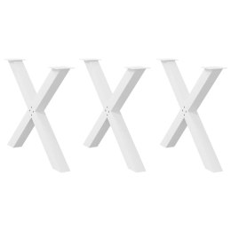Nogi do stołu jadalnego, 3 pcs., białe, 90x(72-73) cm, stal Lumarko! Lumarko!