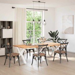 Nogi do stołu jadalnego, 3 pcs., białe, 90x(72-73) cm, stal Lumarko! Lumarko!