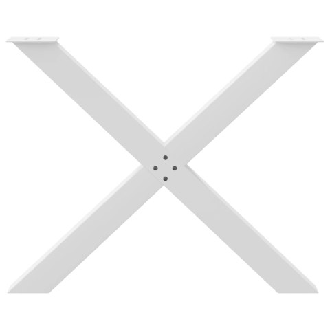 Nogi do stołu jadalnego, 3 pcs., białe, 90x(72-73) cm, stal Lumarko! Lumarko!