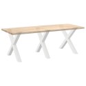 Nogi do stołu jadalnego, 3 pcs., białe, 90x(72-73) cm, stal Lumarko! Lumarko!