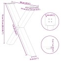 Nogi do stołu jadalnego, 3 pcs., białe, 90x(72-73) cm, stal Lumarko! Lumarko!