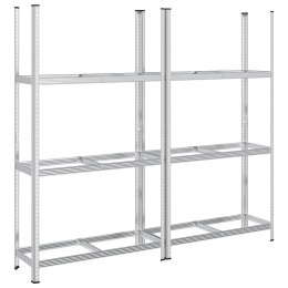 3-poziomowe półki na opony, 2 szt., srebrne, 110x40x200cm, stal Lumarko! Lumarko!