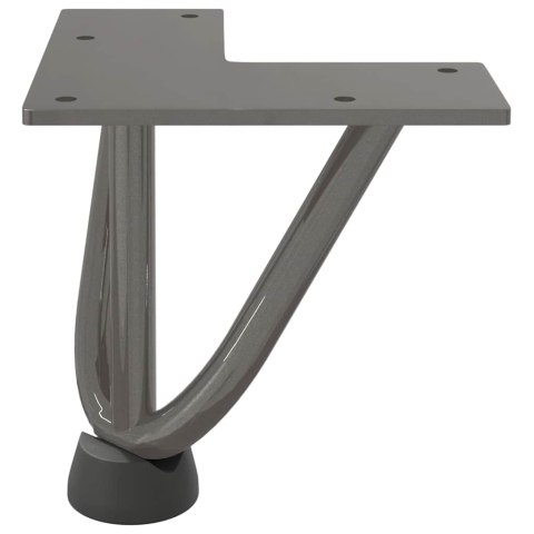 Nogi do stołu Hairpin, 4 szt., naturalna stal, 10 cm, lita stal Lumarko! Lumarko!