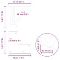 Nogi do stołu Hairpin, 4 szt., naturalna stal, 10 cm, lita stal Lumarko! Lumarko!