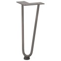 Nogi do stołu Hairpin, 4 szt., naturalna stal, 30 cm, lita stal Lumarko! Lumarko!