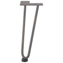 Nogi do stołu Hairpin, 4 szt., naturalna stal, 30 cm, lita stal Lumarko! Lumarko!