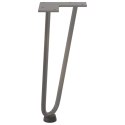 Nogi do stołu Hairpin, 4 szt., naturalna stal, 30 cm, lita stal Lumarko! Lumarko!
