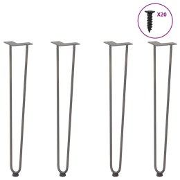 Nogi do stołu Hairpin, 4 szt., naturalna stal, 72 cm, lita stal Lumarko! Lumarko!