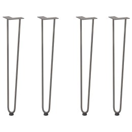 Nogi do stołu Hairpin, 4 szt., naturalna stal, 72 cm, lita stal Lumarko! Lumarko!