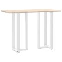 Nogi do stołu barowego, 2 szt., białe, 50x35x(100-101) cm, stal Lumarko! Lumarko!