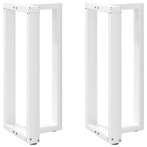 Nogi do stołu barowego, 2 szt., białe, 50x35x(90-91) cm, stal Lumarko! Lumarko!