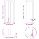 Nogi do stołu barowego, 2 szt., białe, 50x35x(90-91) cm, stal Lumarko! Lumarko!